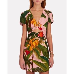 Farm Rio Pink Cocoa Forest Mini Dress